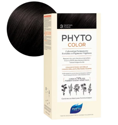 Image de PHYTO COLOR 3 CHATAIN FONCE