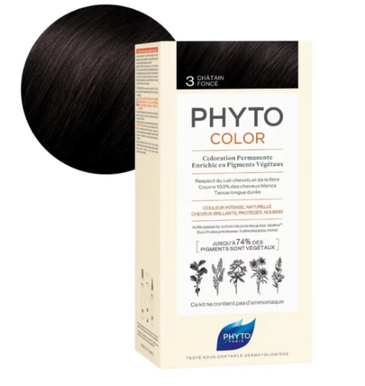 Image de PHYTO COLOR 3 CHATAIN FONCE