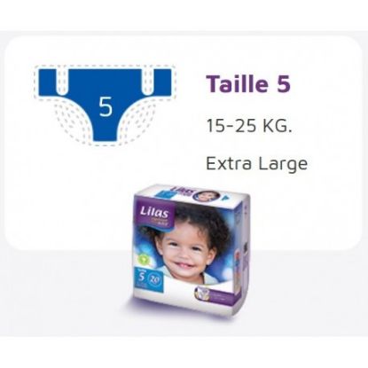 Image de Lilas Couche BB 15-25 Kg Confort max actif pharmacie 20 pièces