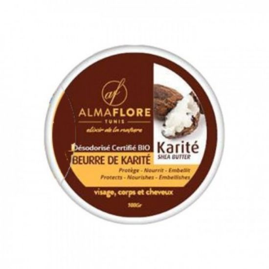 Image de ALMAFLORE Beurre de Karité Désodorisé CERTIFIE BIO 100gr